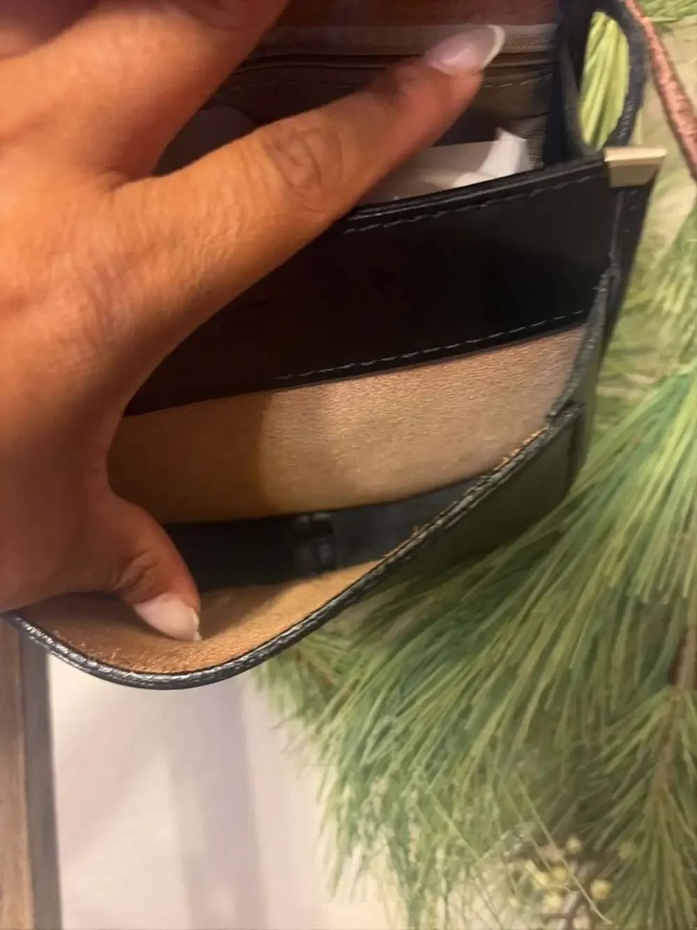 Vera Pelle Made In Italy Black Leather Saddle Crossbody Bag